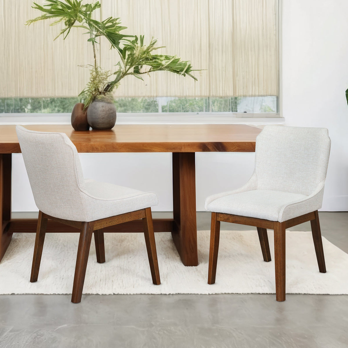Juego de 2 sillas de comedor Ellis - Lino beige