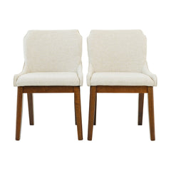 Juego de 2 sillas de comedor Ellis - Lino beige