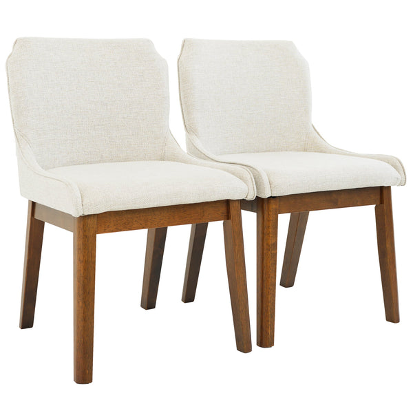 Juego de 2 sillas de comedor Ellis - Lino beige