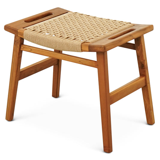 Taburete de telar con marco de madera maciza rústica Grit