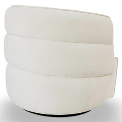 Silla giratoria Walden - Terciopelo color crema