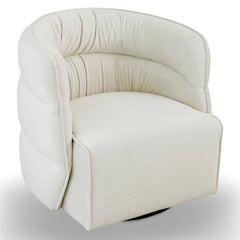 Silla giratoria Walden - Terciopelo color crema