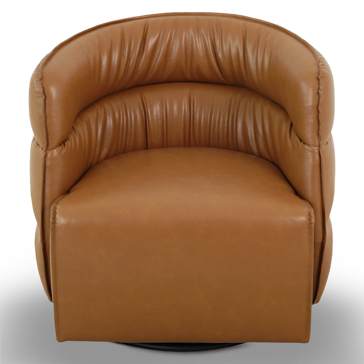 Silla giratoria Walden - Cuero vegano color canela