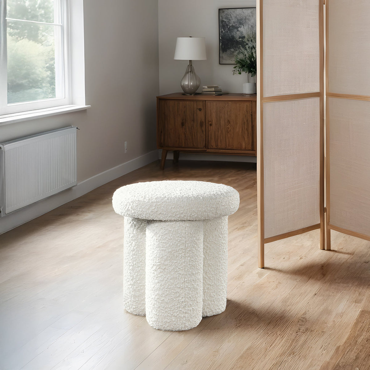 Taburete Wesley Ivory Boucle