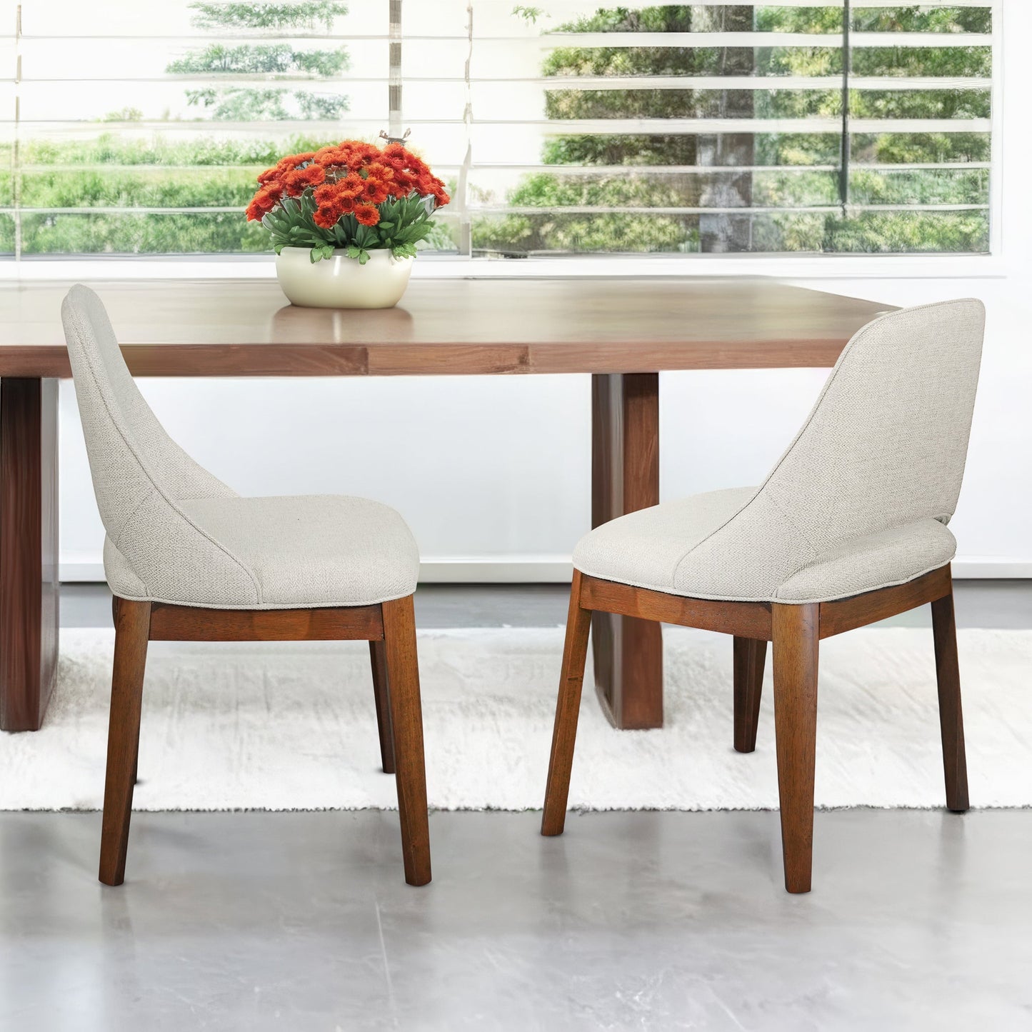 Juego de 2 sillas de comedor Weston - Lino beige