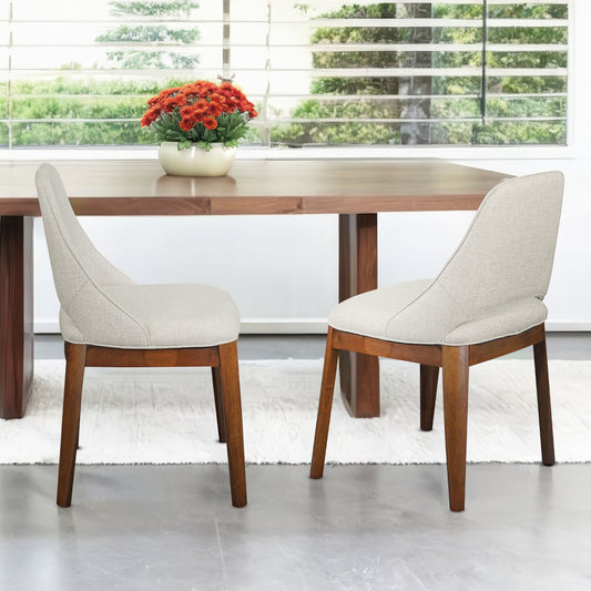 Juego de 2 sillas de comedor Weston - Lino beige