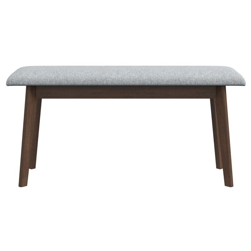 Banco Carlos de madera maciza tapizado en tela de 91 cm