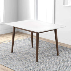 Mesa de comedor rectangular de madera maciza de estilo moderno Levi de 120 cm