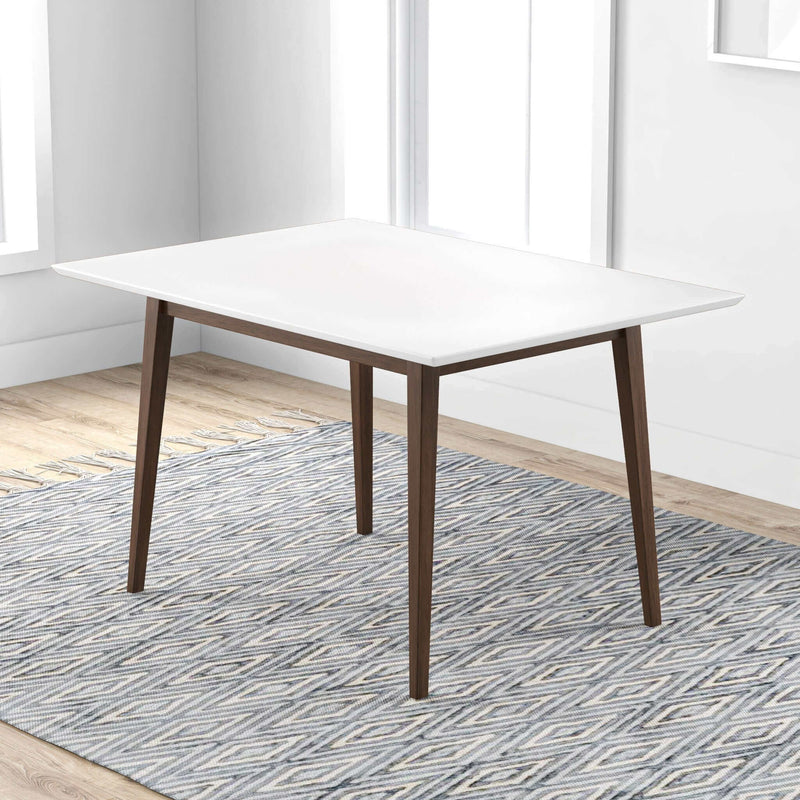 Mesa de comedor rectangular de madera maciza de estilo moderno Levi de 120 cm
