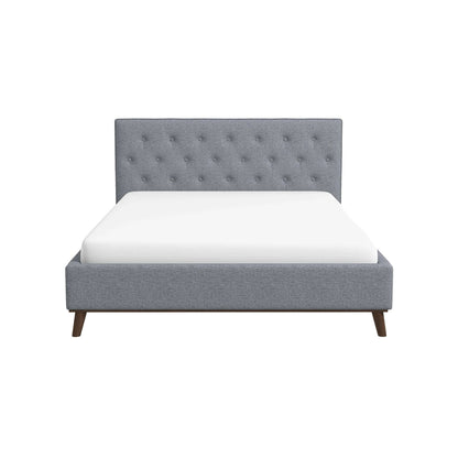 Graceville Queen Platform Bed Light Grey Linen