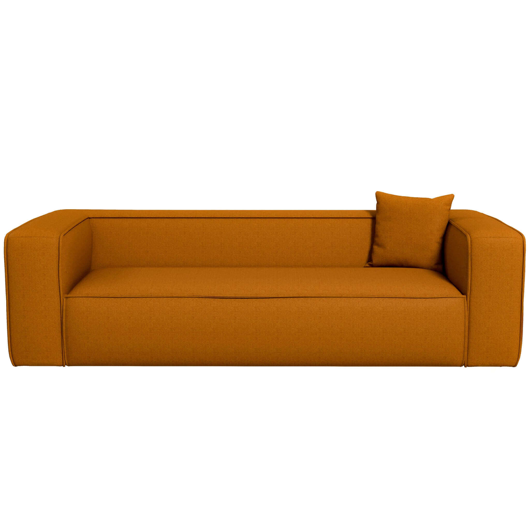 Sofá moderno Marshall de bouclé en amarillo oscuro