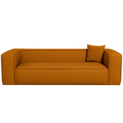 Sofá moderno Marshall de bouclé en amarillo oscuro