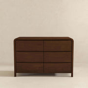 Lionel Mid Century Modern Solid Wood 6-Drawer Dresser