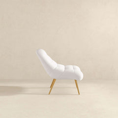 Sillón francés de bouclé Aubrey