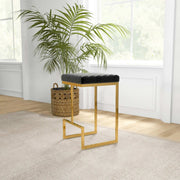Joel Black Velvet Bar Stool