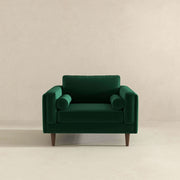Amber Dark Green Velvet Lounge Chair