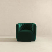 Delaney Green Velvet Swivel Chair