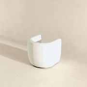 Silla giratoria Delaney color crema Boucle
