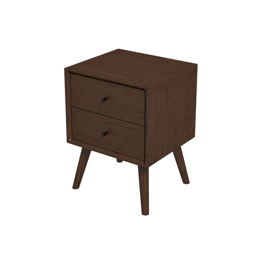 Caroline Walnut Night Stand 2-Drawer