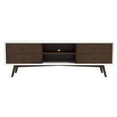 Soporte para TV Caroline Walnut blanco de hasta 72"