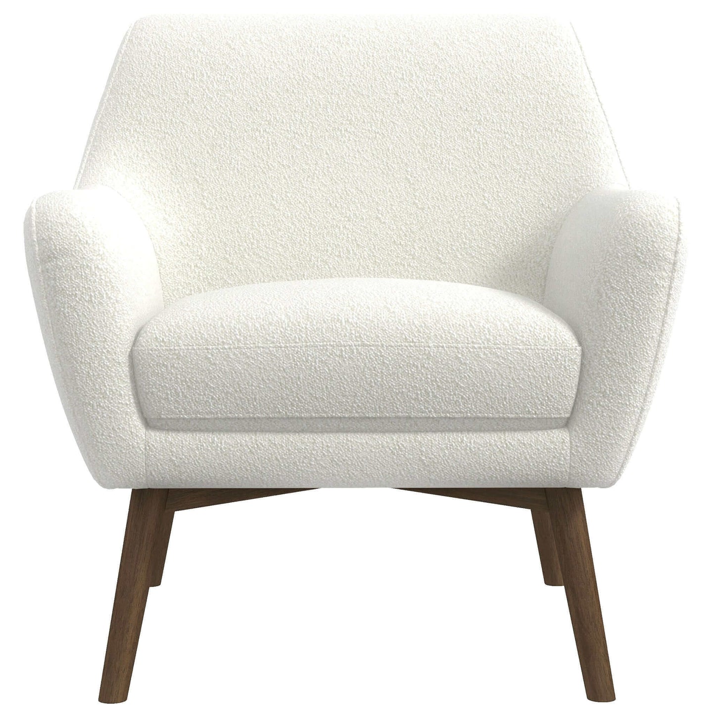 Sillón Panom de bouclé blanco