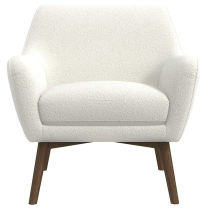 Sillón Panom de bouclé blanco