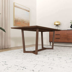 Mesa de comedor Marina de madera maciza en color marrón
