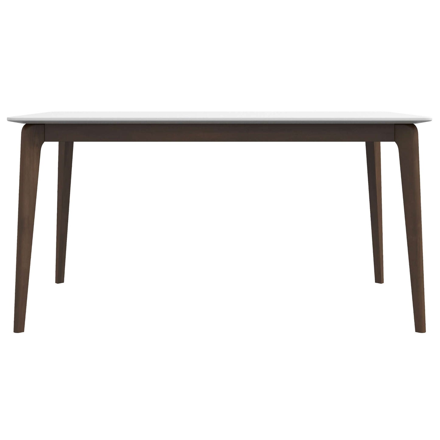 Mesa de comedor Lindsey de madera maciza con tapa blanca