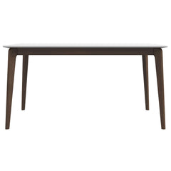 Mesa de comedor Lindsey de madera maciza con tapa blanca