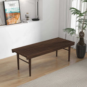 Banco moderno de madera maciza Mia de mediados de siglo