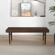 Banco moderno de madera maciza Mia de mediados de siglo