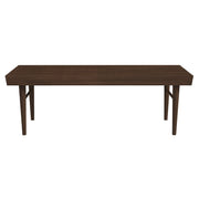 Banco moderno de madera maciza Mia de mediados de siglo