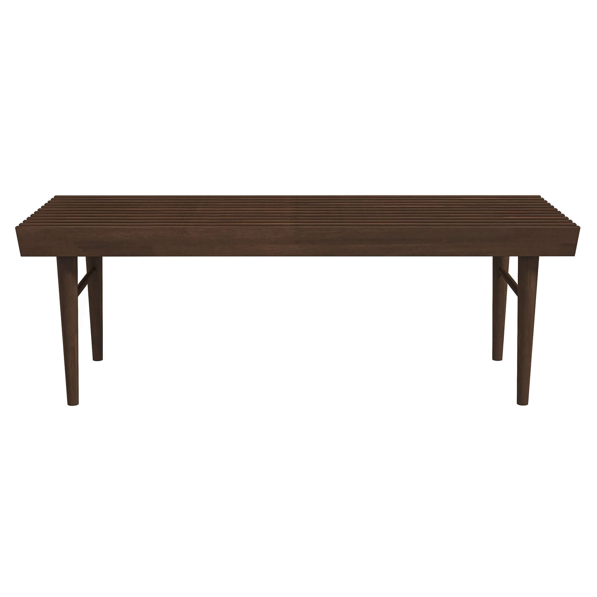 Banco moderno de madera maciza Mia de mediados de siglo