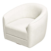 Silla giratoria Elise Mid Century Modern beige Boucle