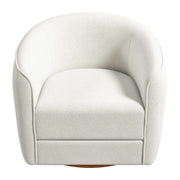 Silla giratoria Elise Mid Century Modern beige Boucle