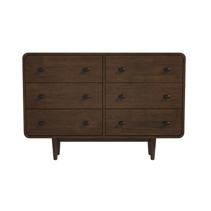 Alexa Mid Century Modern Dresser 6 Drawers