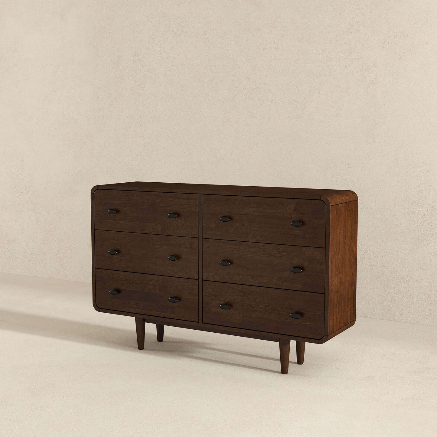 Alexa Mid Century Modern Dresser 6 Drawers