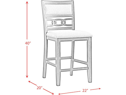 Amherst 5PC Round Counter Set - Counter Height