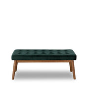 Banco moderno Delilah - Terciopelo verde