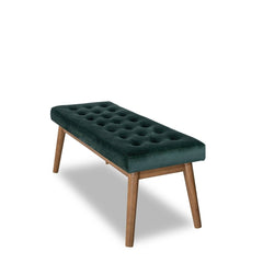 Banco moderno Delilah - Terciopelo verde