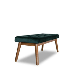 Banco moderno Delilah - Terciopelo verde