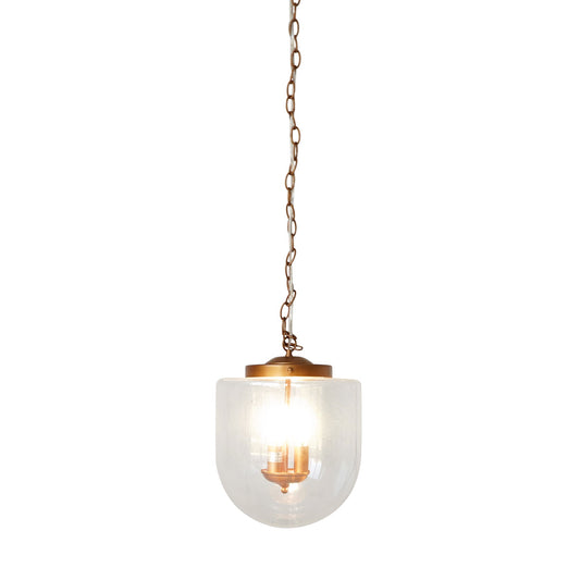 Delphi Pendant Lamp - Coarse Gold and Clear Glass