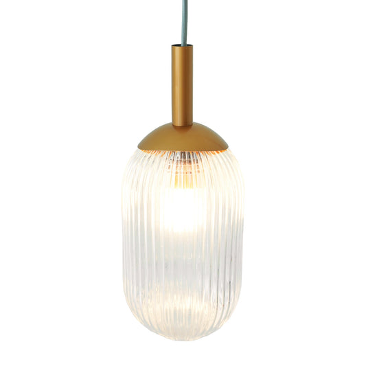 Dover Pendant Lamp - Bronze and Clear
