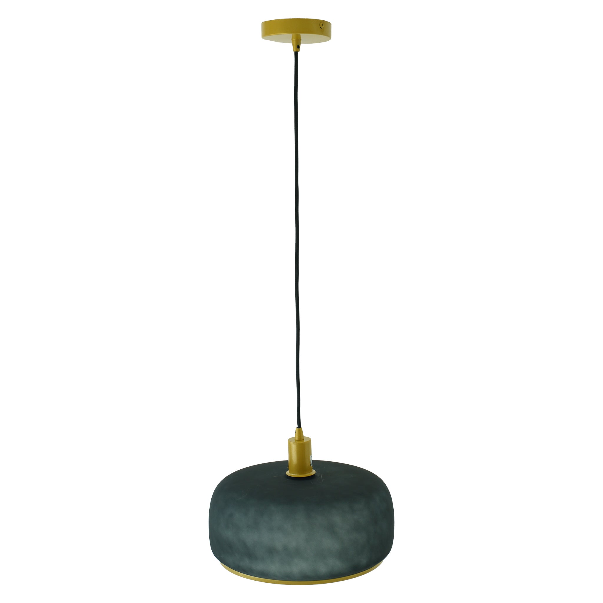 Lámpara colgante Dune - Negro pulverizado y dorado