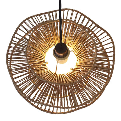 Dunham Pendant Lamp - Black and Natural