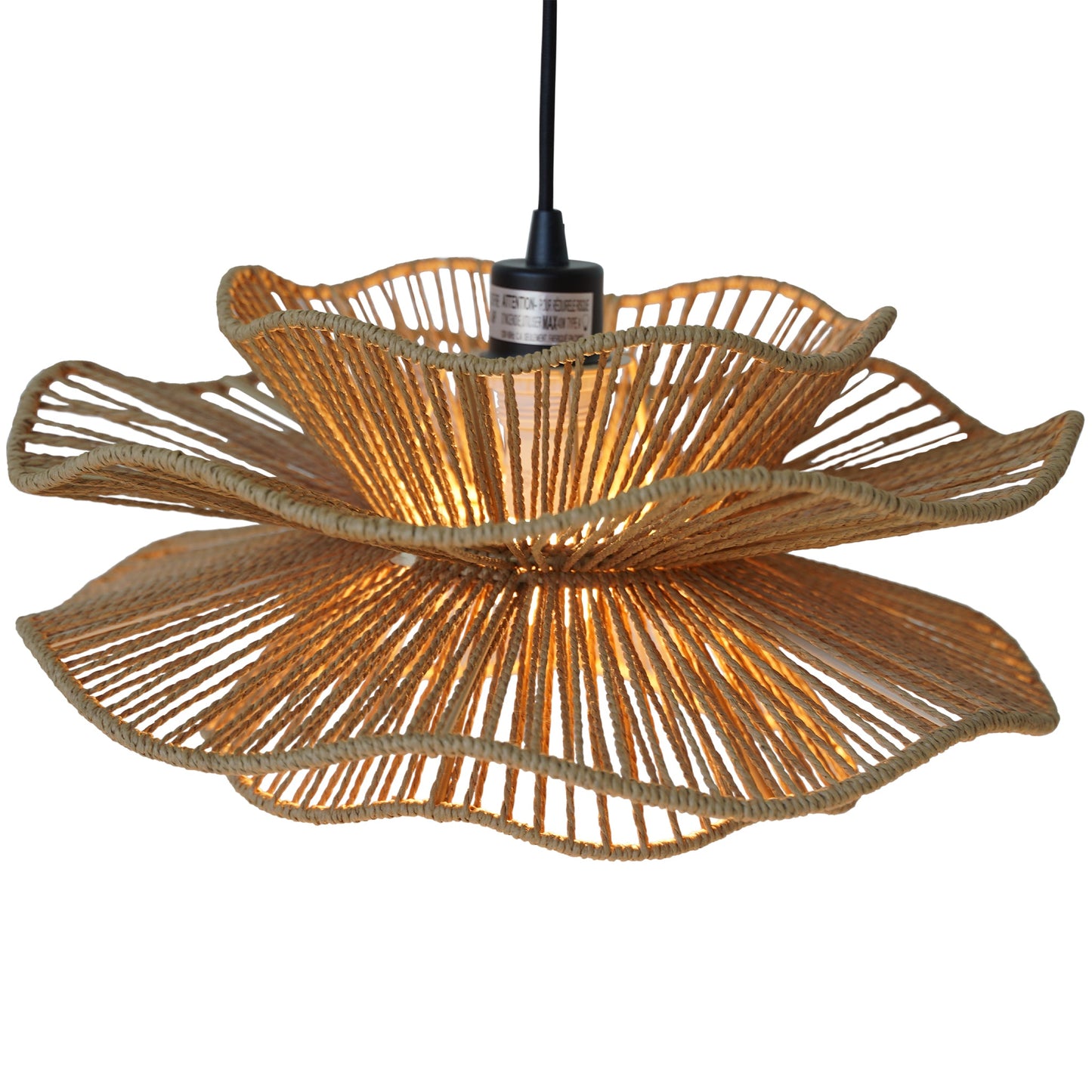 Dunham Pendant Lamp - Black and Natural