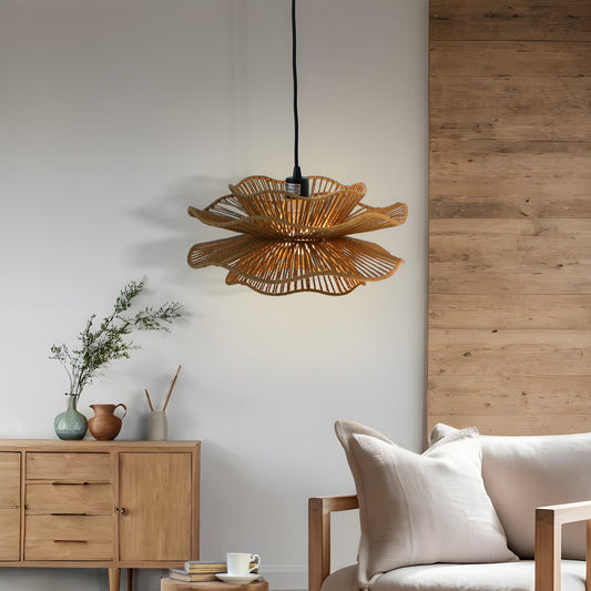 Dunham Pendant Lamp - Black and Natural