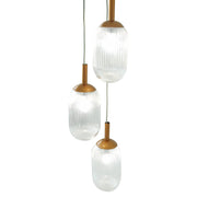 Lámpara colgante Gala - Bronce y transparente
