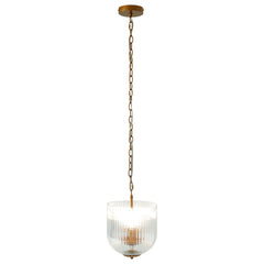 Lámpara colgante Garnet - Oro grueso + Cristal transparente