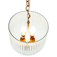 Lámpara colgante Garnet - Oro grueso + Cristal transparente